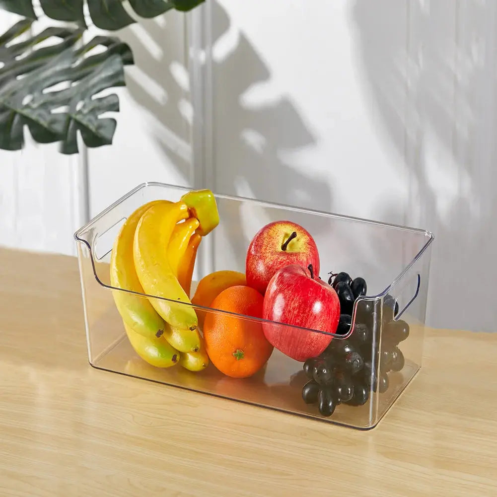 2Pcs Stackable Refrigerator Storage Organisers with Handles
