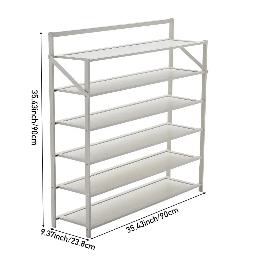 6-Tier Foldable Bamboo Shoe Rack