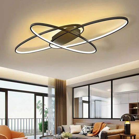 90cm Oval LED Chandelier Ceiling Light Furnish Wise