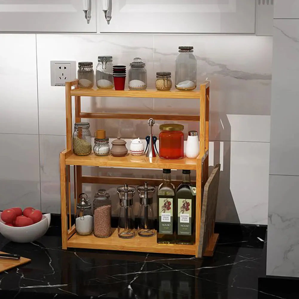 Spice Rack with Floating Storage Shelf