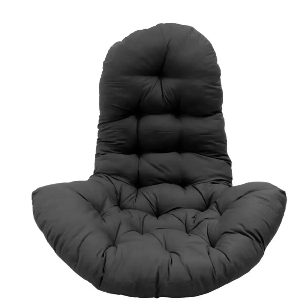 Hanging Egg Chair Thick Cushion Swing Chair Pad, Black *CUSHION ONLY*