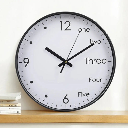 12 Inch Silent Wall Clock Furnish Wise