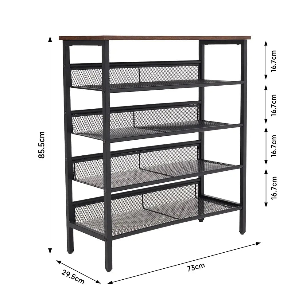 Multi-Tier Mesh Shelves Shoe Rack