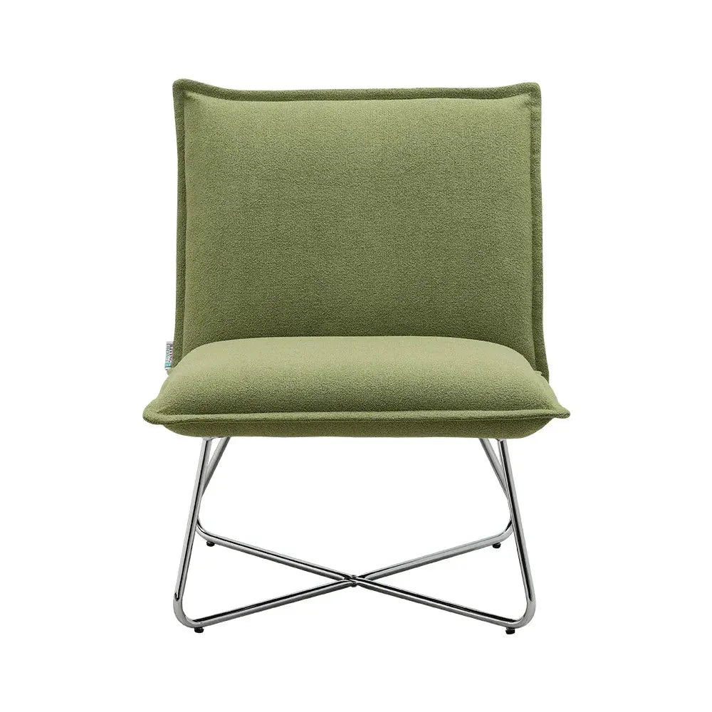 Green Modern Linen Accent Chair Furnish Wise