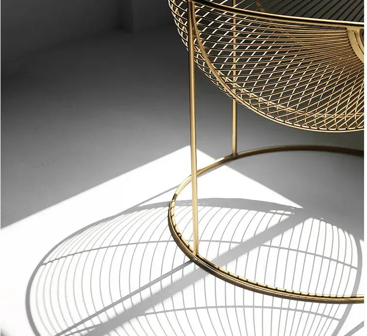 Creative Hollow Out Golden Luxury Armchair Furnish Wise