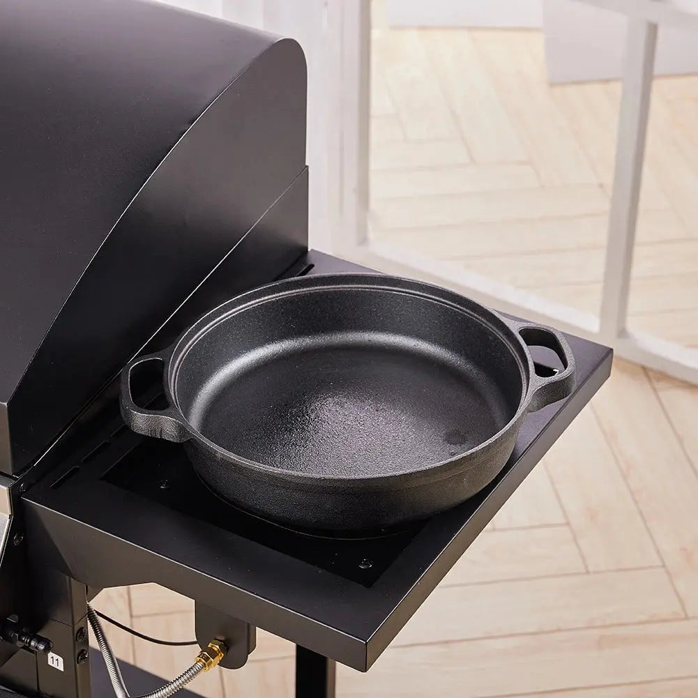 Black Pre-Seasoned Cast Iron Pan