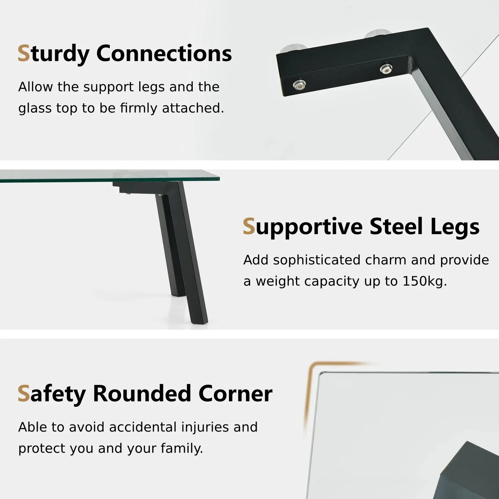 Modern Centre Table with Heavy-duty Metal Frame Furnish Wise