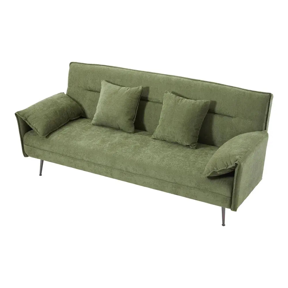 3-Seater Contemporary Convertible Sofa Bed with 2 Pillows Furnish Wise