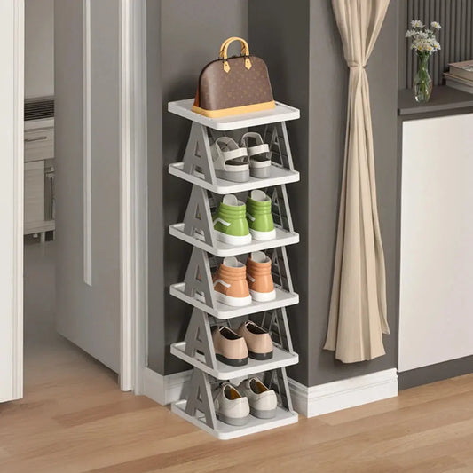 Multi-layer Simple Folding Plastic Shoe Rack
