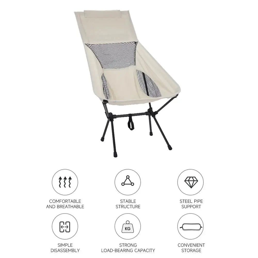 Portable Backrest Folding Camping Chair