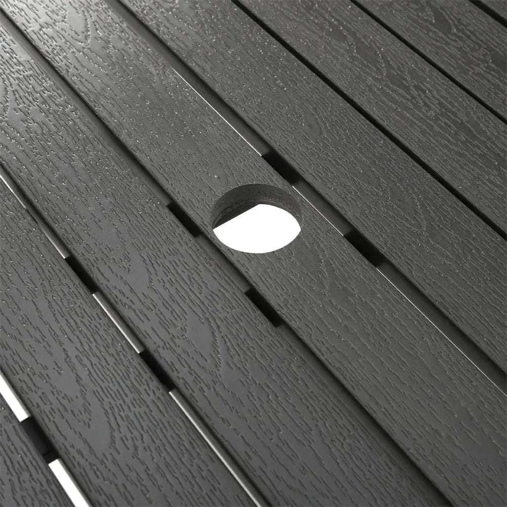 Outdoor Wooden and Metallic Garden Dining Table