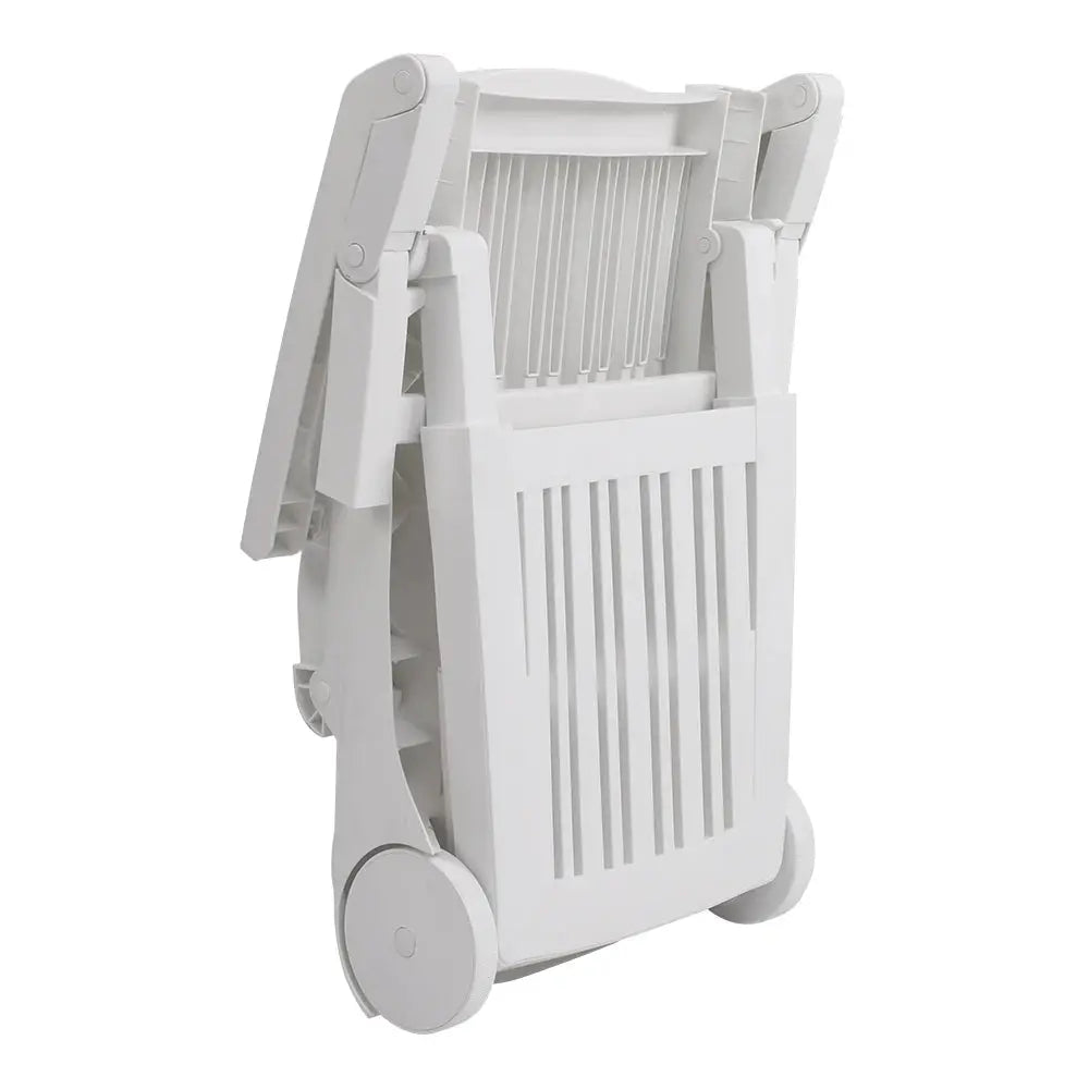 Outdoor Plastic Folding Leisure Chair with Wheels Furnish Wise
