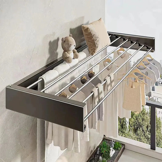 Space-Saving Wall-Mounted Foldable Towel Rack