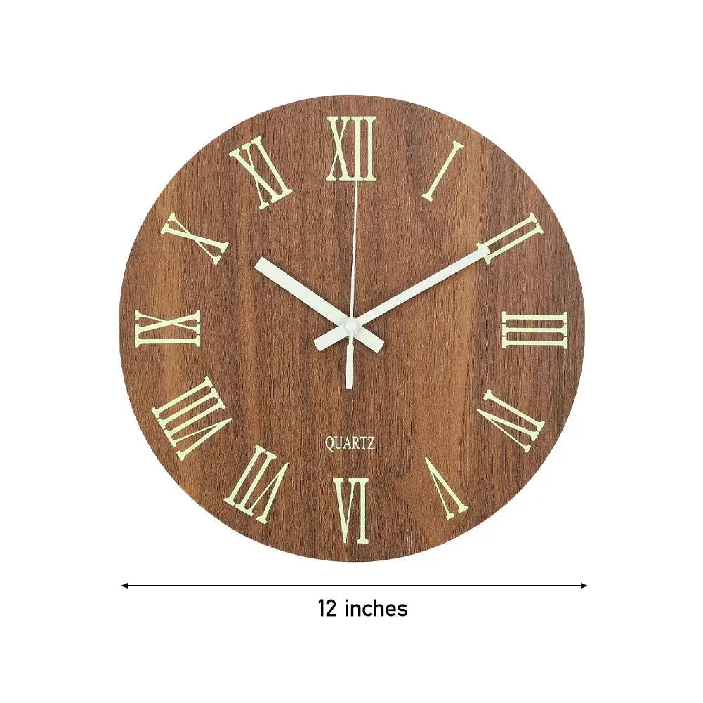 Modern Luminous Wooden Silent Wall Clock Furnish Wise