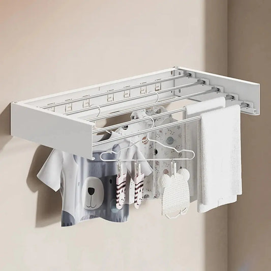 Space-Saving Wall Mounted Towel Drying Rack