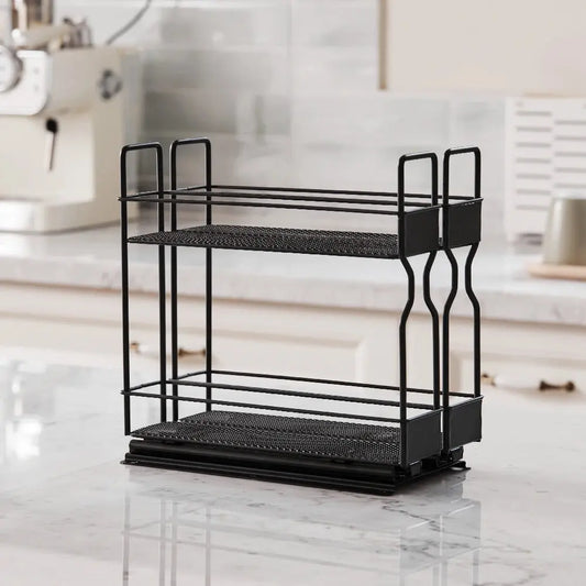 Slide-Out Metal Spice Rack Furnish Wise
