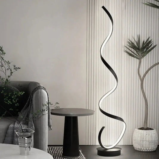 LED Living Room Spiral Floor Lamp Furnish Wise