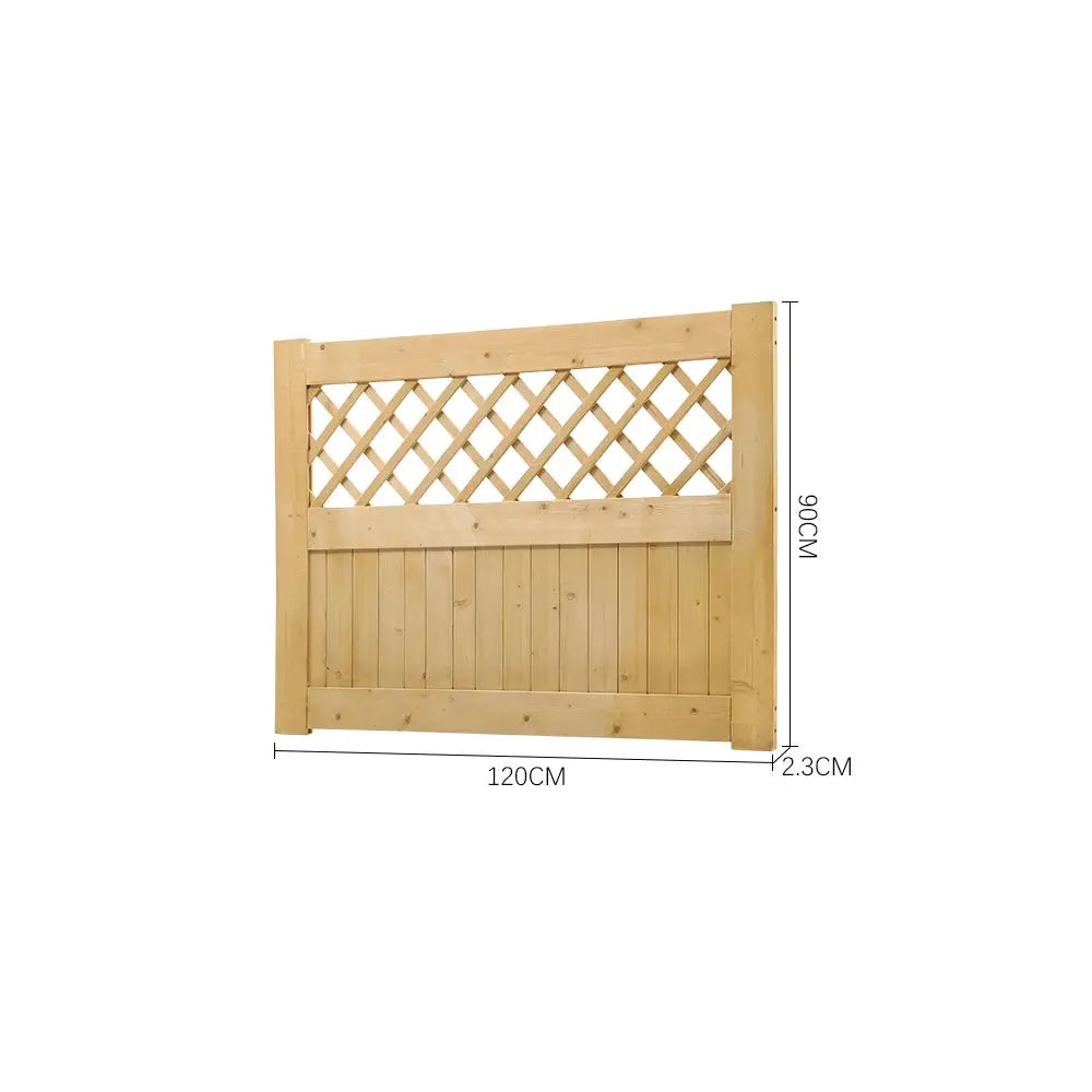 Rhombus Garden Wood Fence Gate with Door Latch Furnish Wise