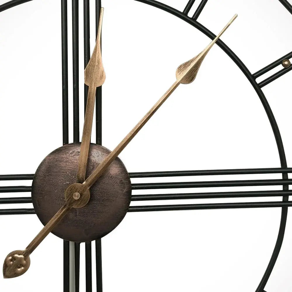 60cm Industrial Retro Roman Metal Wall Clock Furnish Wise