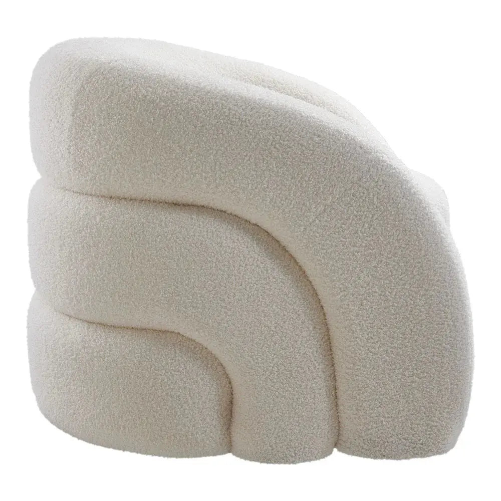 Nordic Upholstered Curved Snug Accent Chair