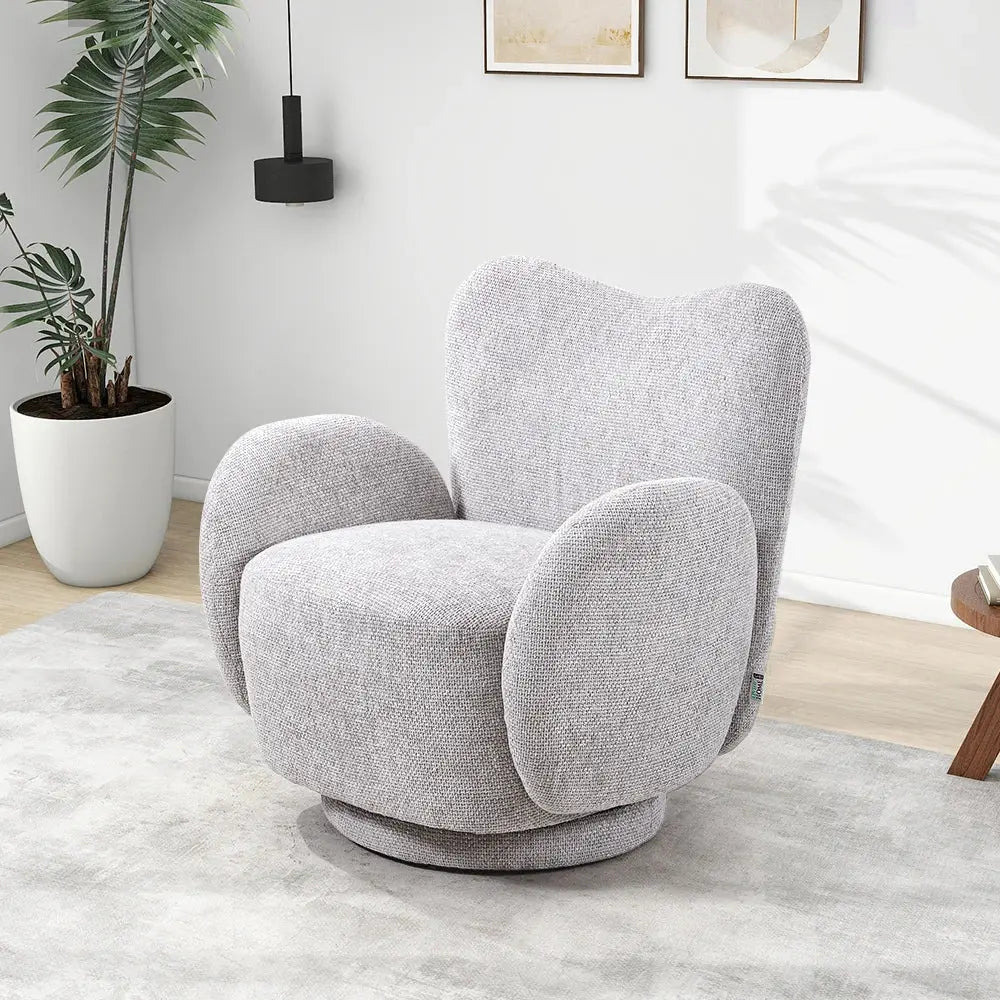 360° Upholstered Chenille Swivel Chair