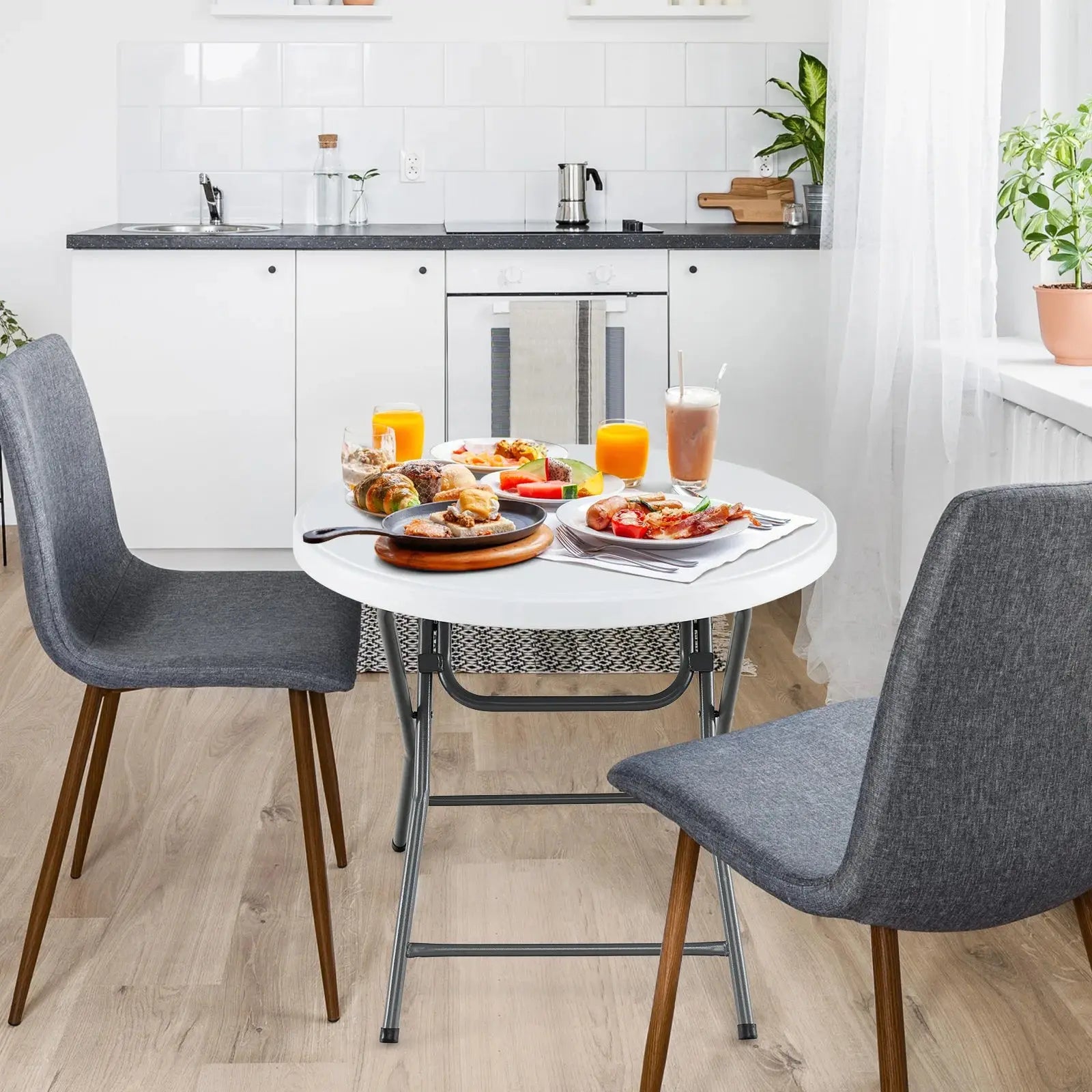 Round Folding Table Furnish Wise