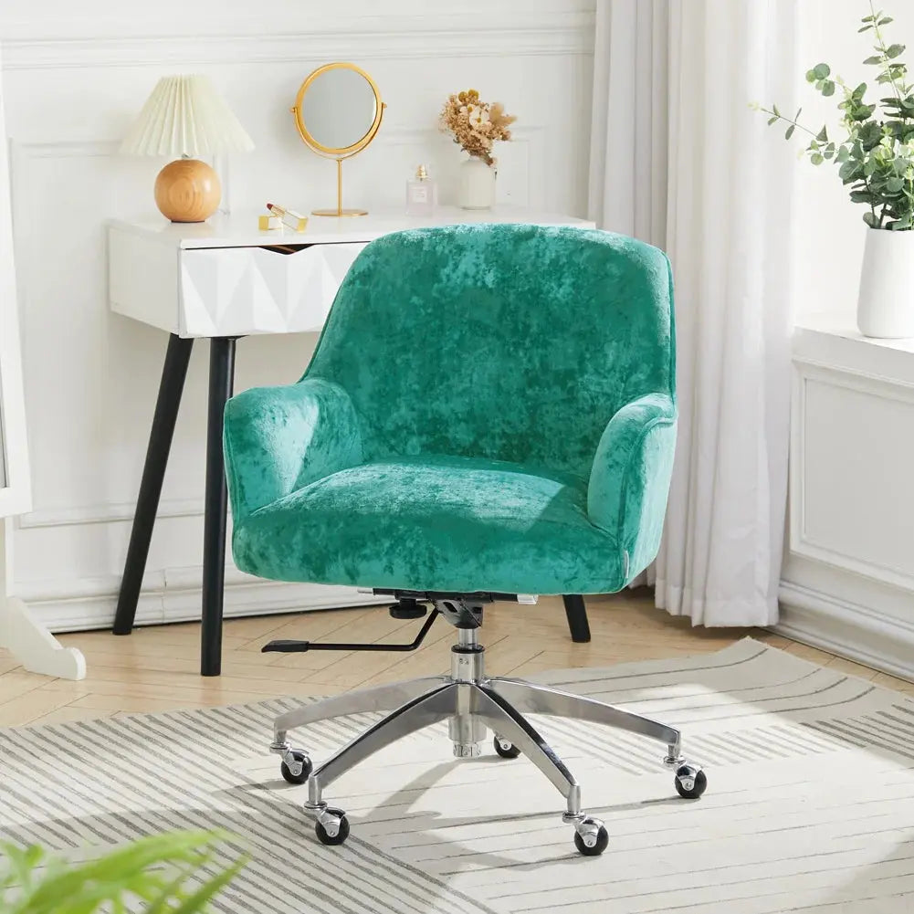 Ice Velvet Adjustable Swivel Office Chair Furnish Wise