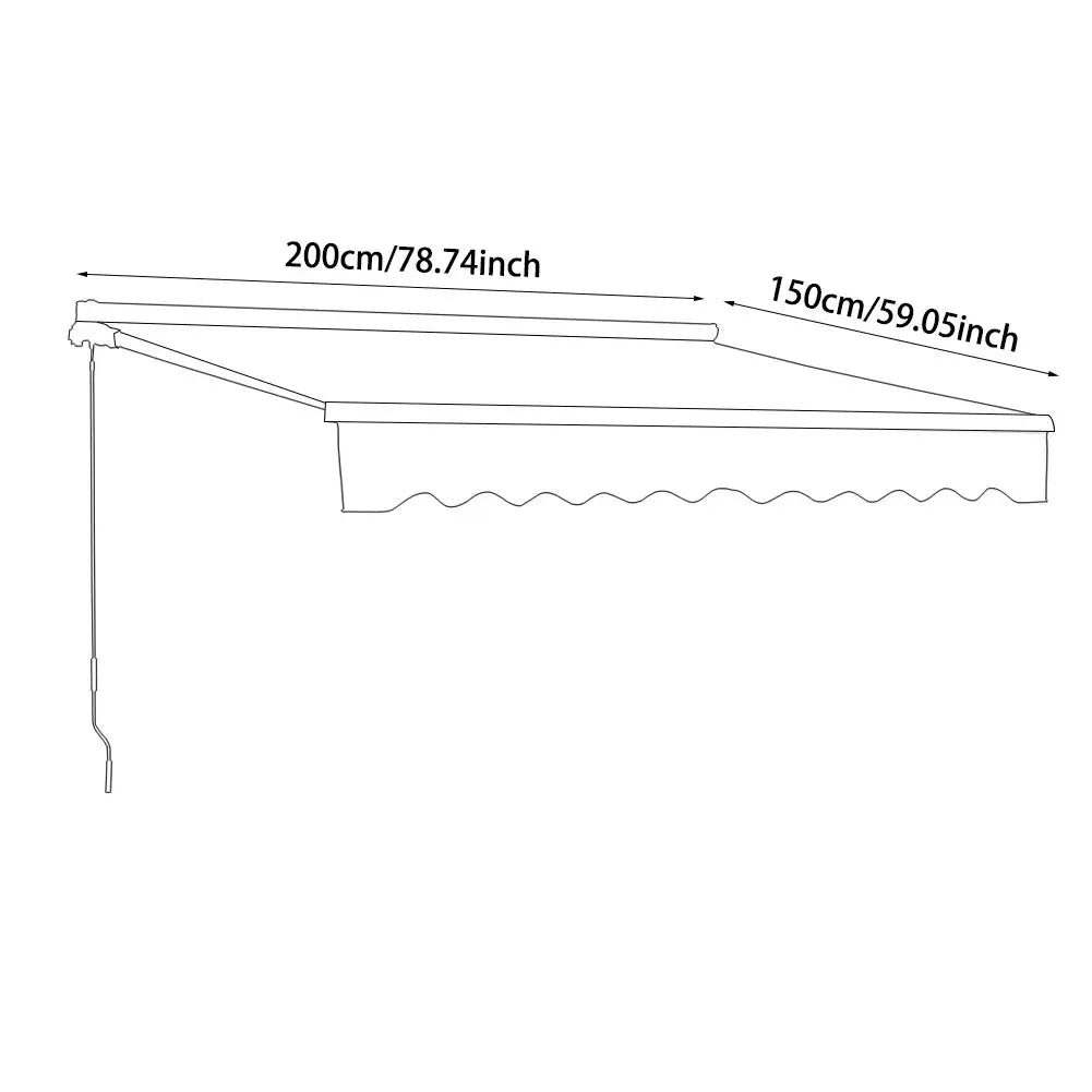Retractable UV-resistant and Water-resistant Awning