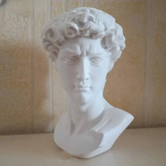15cm David Statue Head Portraits Mini Gypsum Michelangelo Home Decoration Resin Art Craft Home Decor Sculpture Furnish Wise