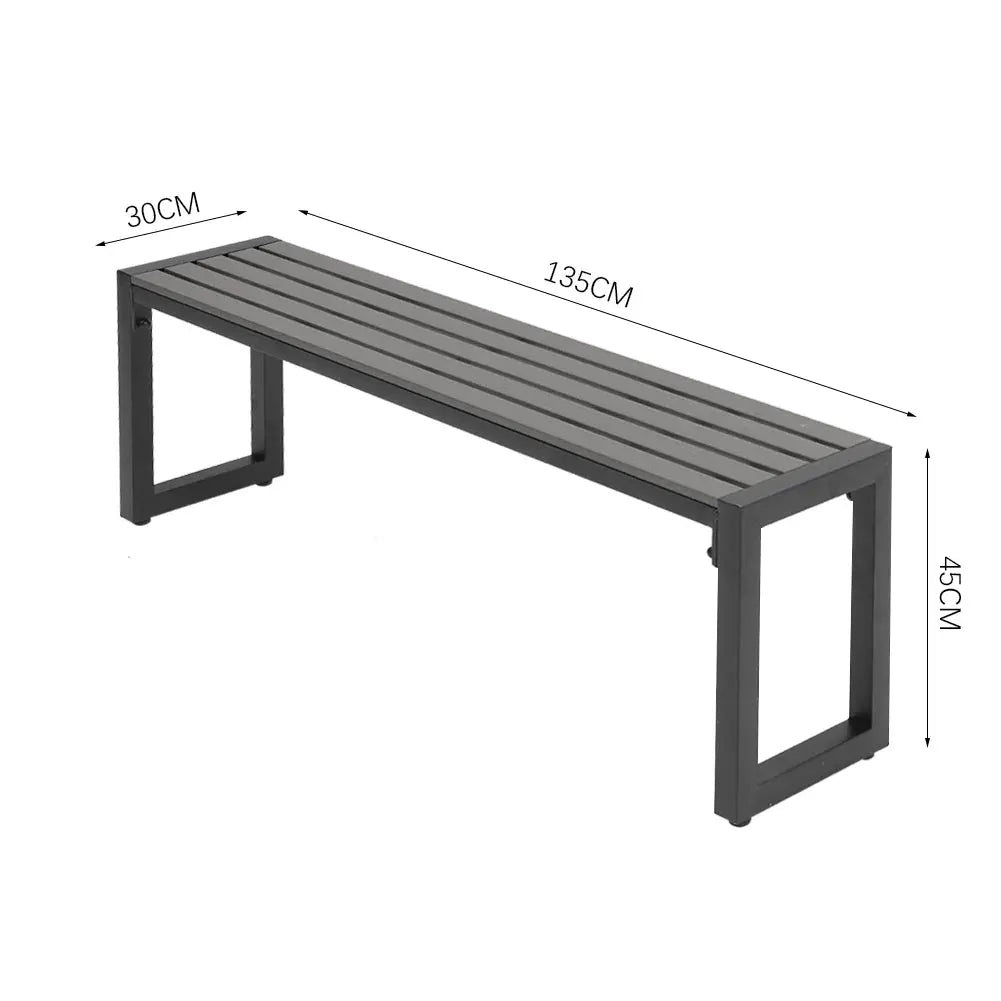 Outdoor Wooden and Metallic Garden Dining Table