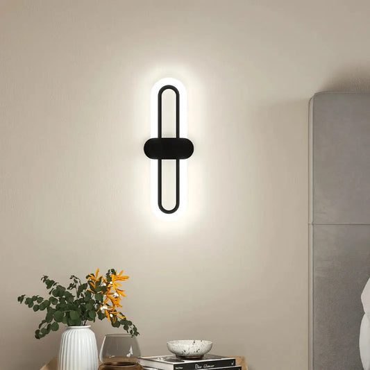 Modern Oval LED Wall Light with Acrylic Shade Furnish Wise