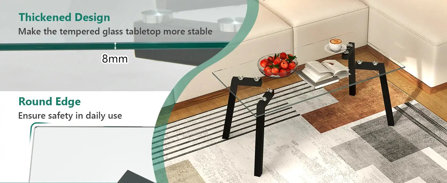 Modern Centre Table with Heavy-duty Metal Frame Furnish Wise