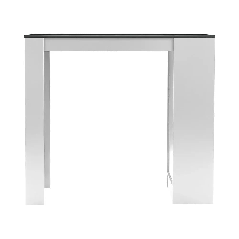 White Wooden Desk Table with Open Shelves