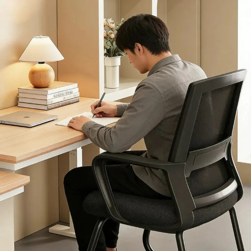 Ergonomic Mesh Office Chair - Breathable Computer Desk Chair with Lumbar Support, Height for Home & Dormitory Furnish Wise