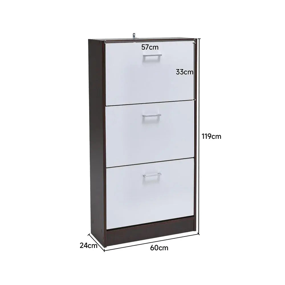 3 Layer Wooden Dump Drawers Shoe Shelves