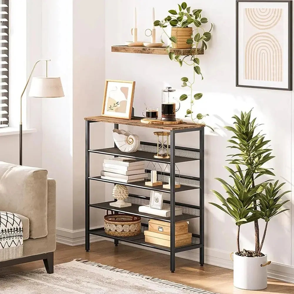Multi-Tier Mesh Shelves Shoe Rack