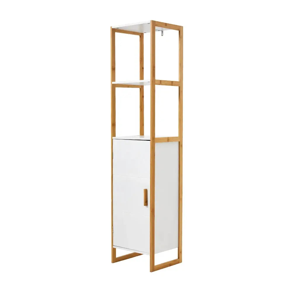 4-Tier Single-door Tall Bathroom Space Saver Organiser