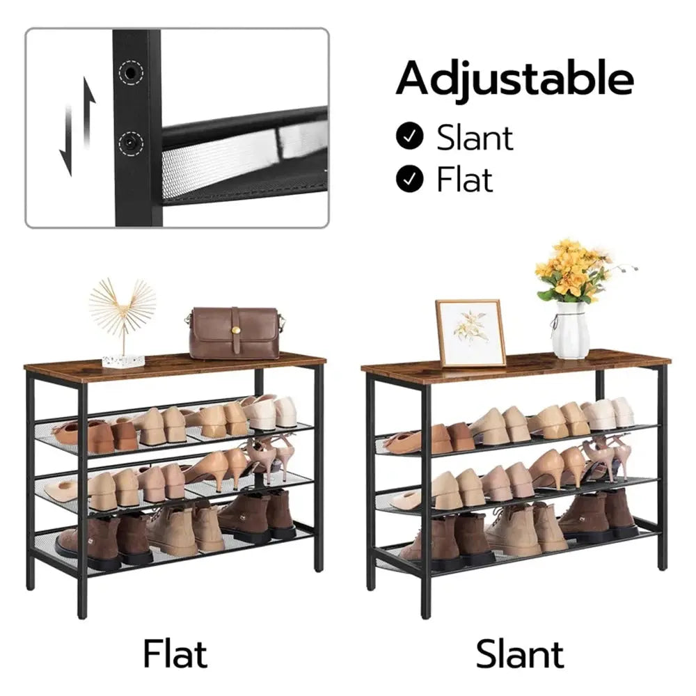 Multi-Tier Mesh Shelves Shoe Rack