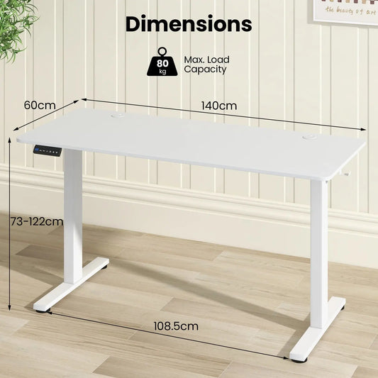Electric Sit-Stand Home Office Desk Furnish Wise