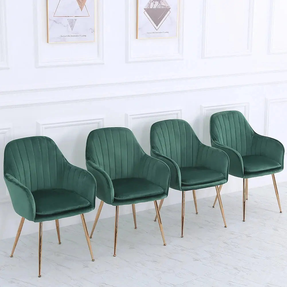 Set of 2 Velvet Dining Chairs Furnish Wise