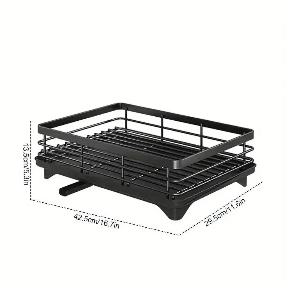 Household Kitchen Dish Drainer Rack, Multifunctional Sink Drying Rack for Bowls Plates Chopsticks, Save countertop space Furnish Wise