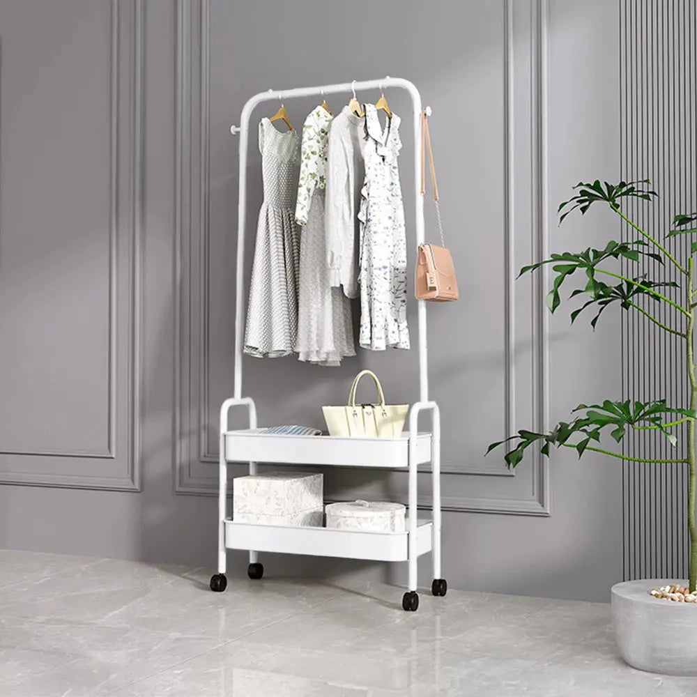 Floor-standing Household Storage Rack with Wheels