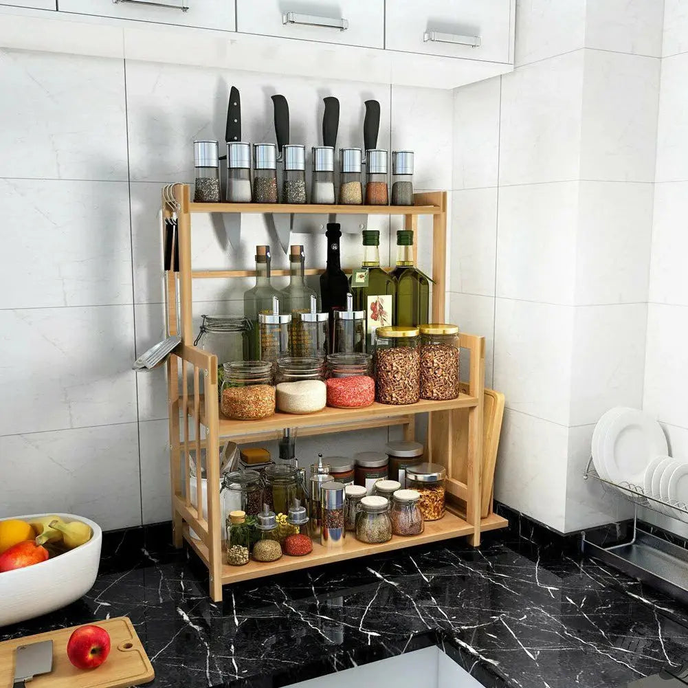 Spice Rack with Floating Storage Shelf