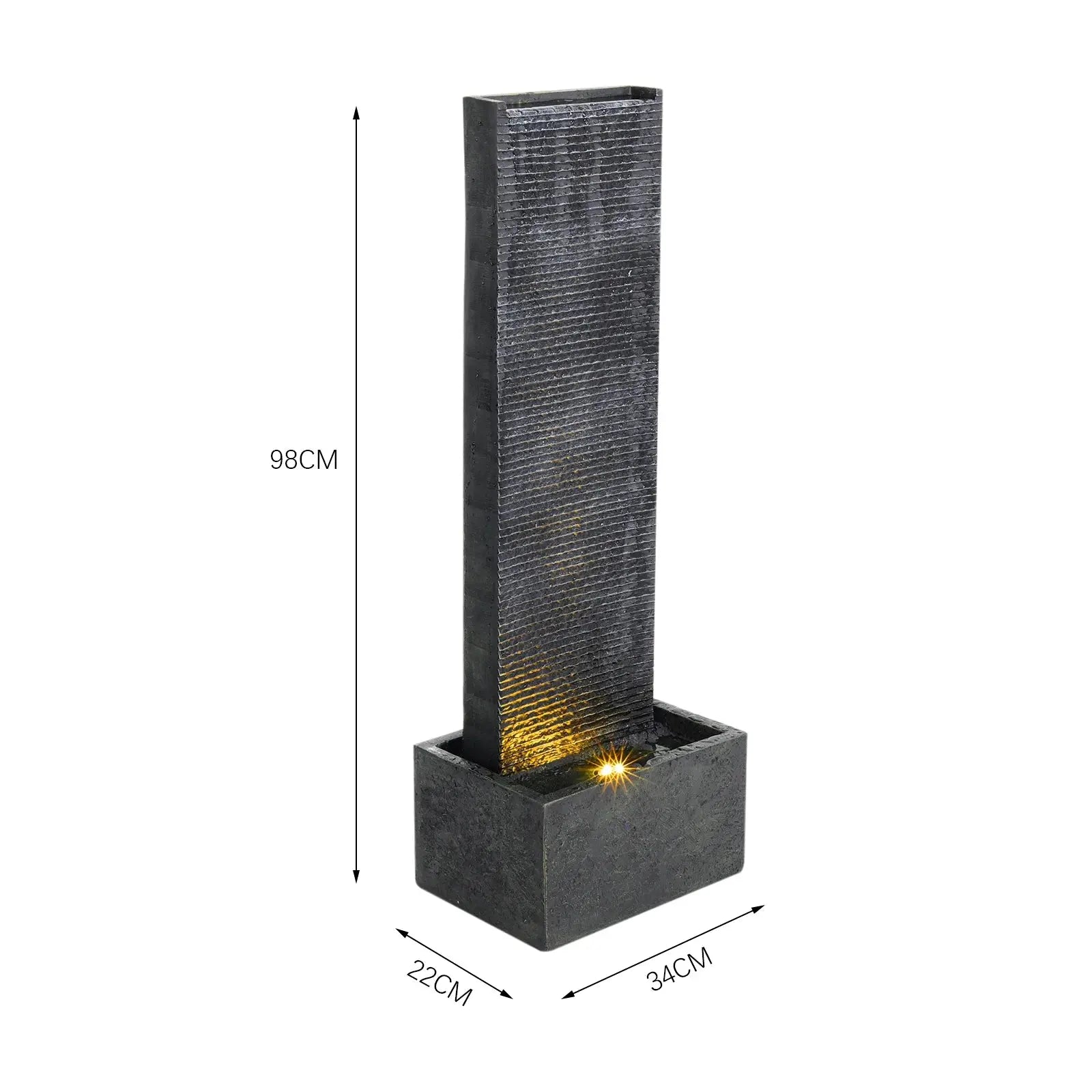 Wall Standing Water Feature Fountain, Stone Furnish Wise