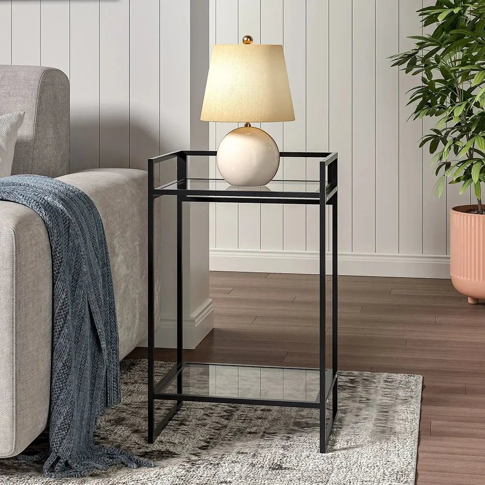 Tempered Glass Side Table Coffee Table Furnish Wise